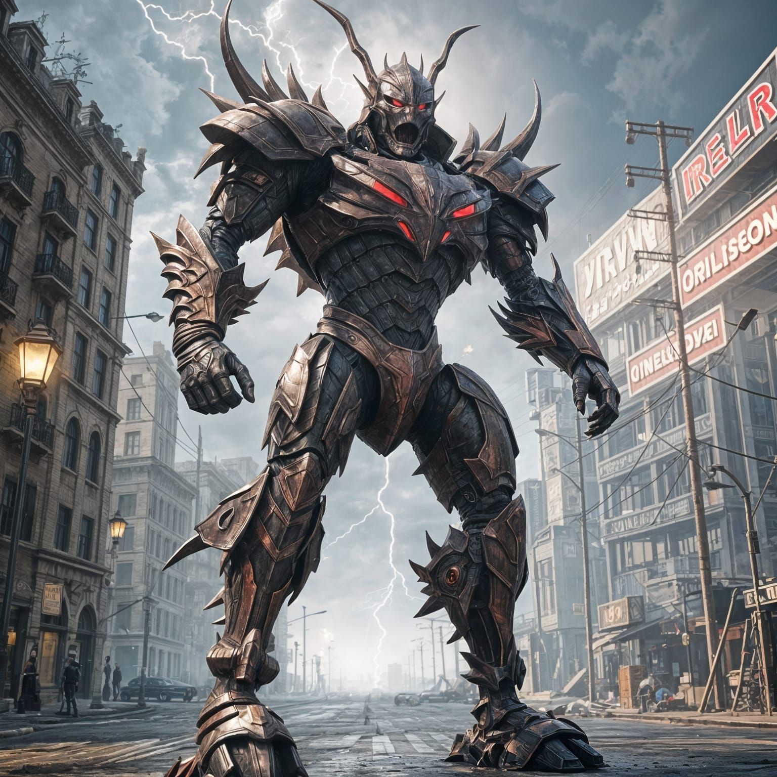 Lord Zedd Roars in Post-Apocalyptic Cityscape