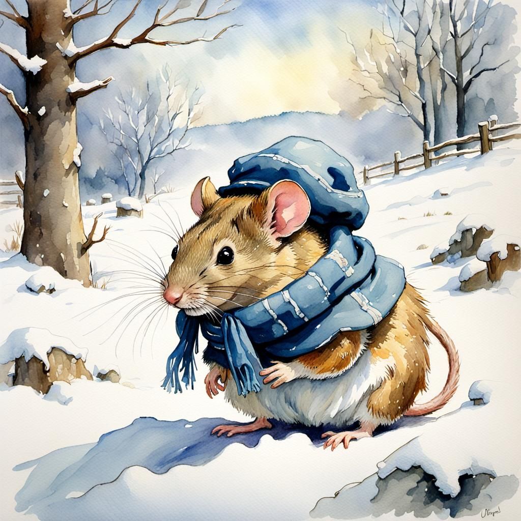 WALKING THROUGH FRESH SNOW