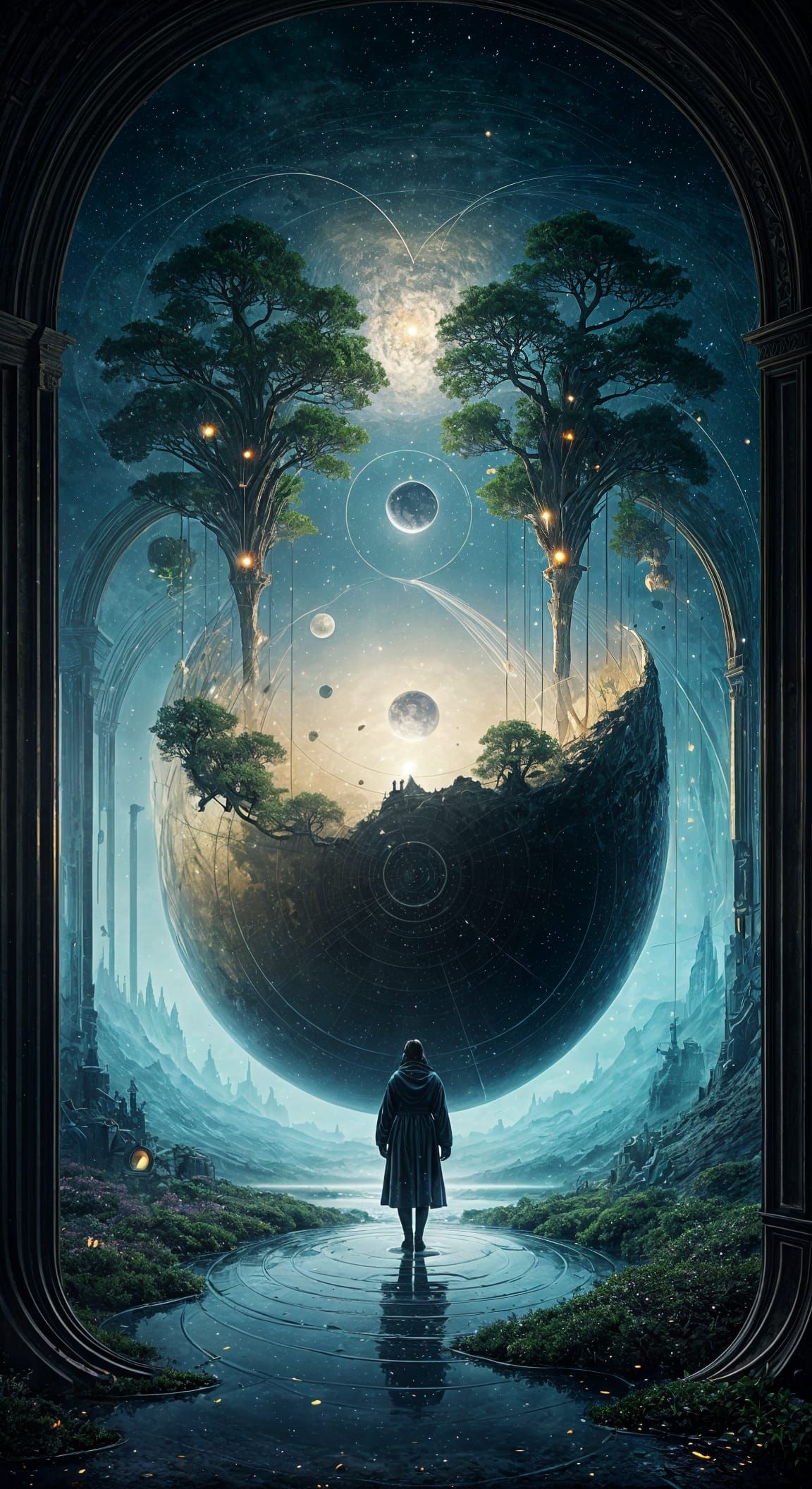 Surreal Observatory Dreamscape Painting