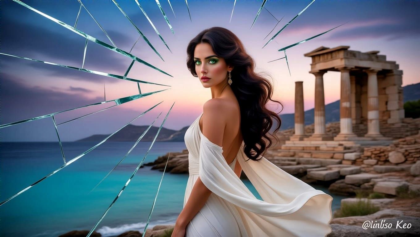 Greek Goddess of Twilight Aegean Coast
