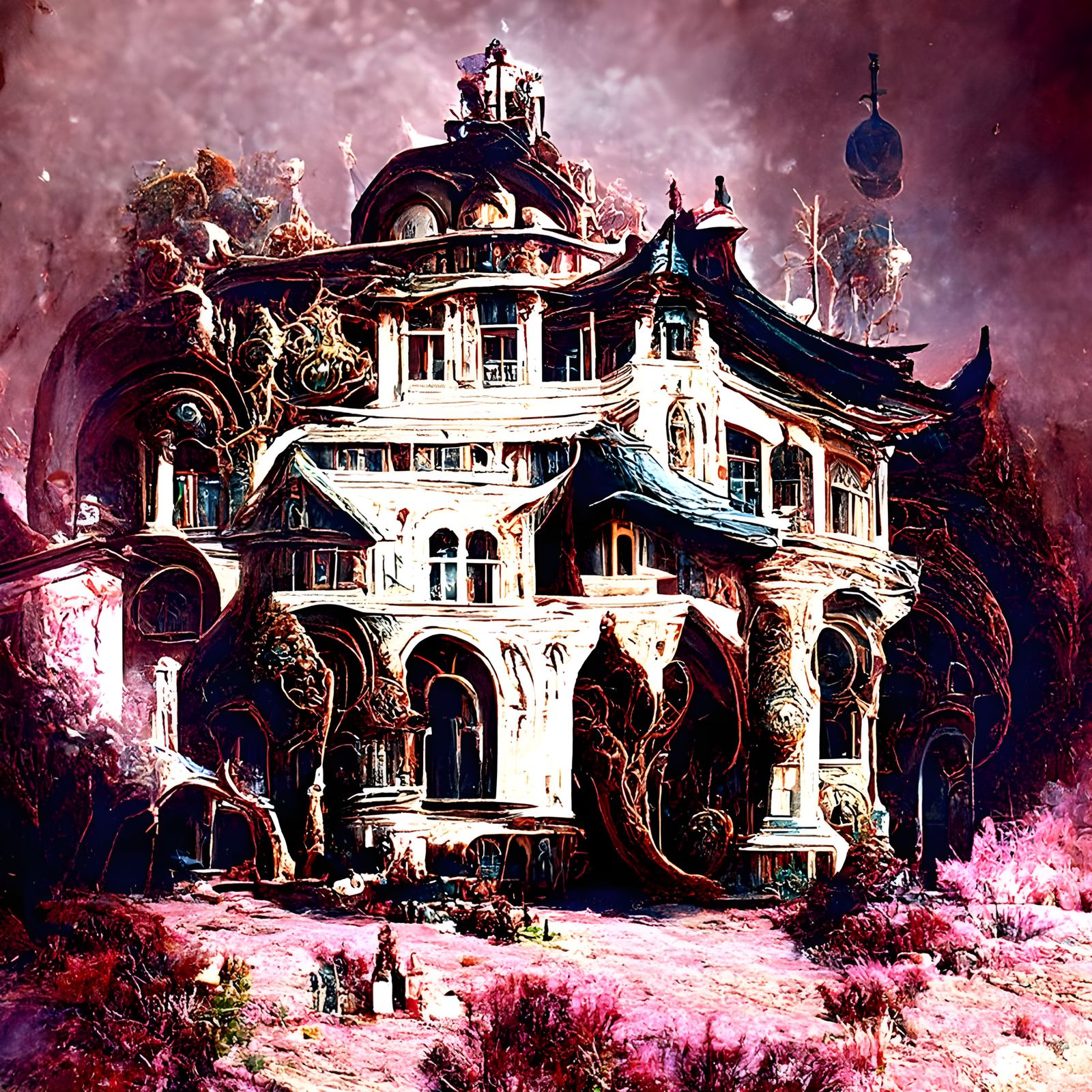 Forgotten Mansion in Hyperrealistic Digital Painting