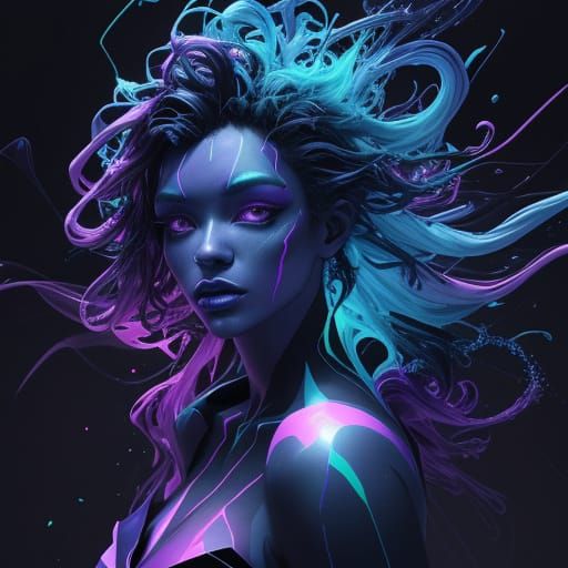 Vibrant Abstraction in a Dark Void