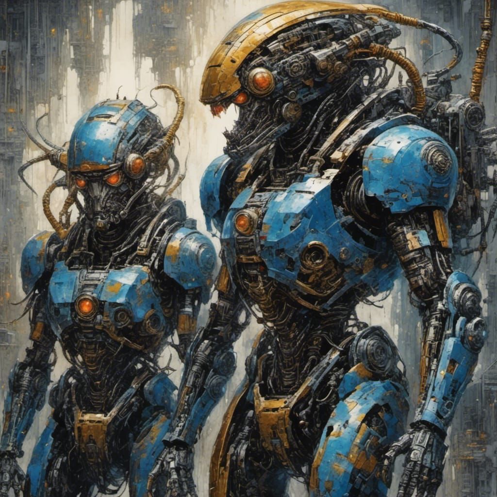 Steampunk Pop Art Alien Illustration