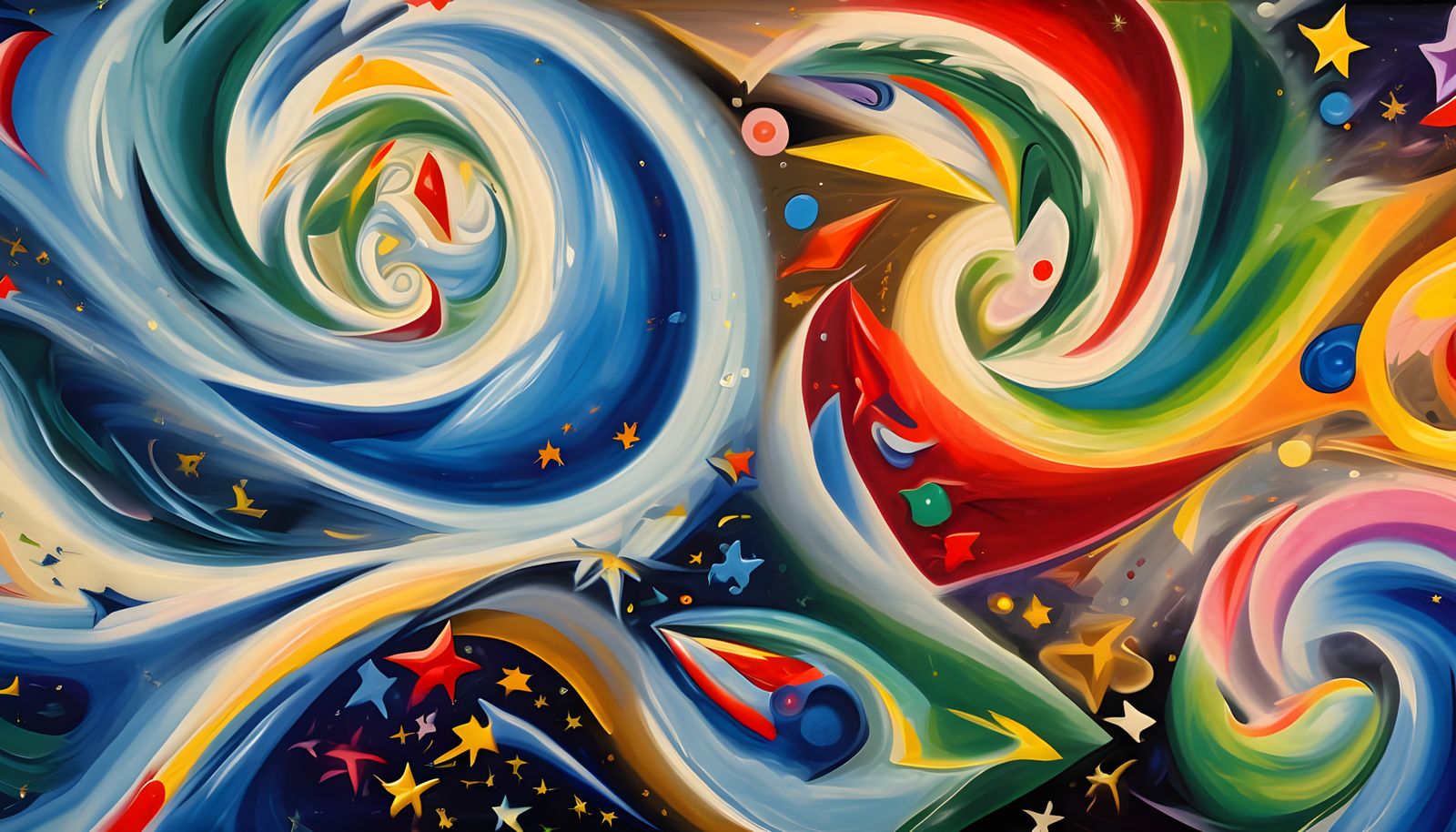 Vast 3D Vortex Maelstroms of Paint and Plasma