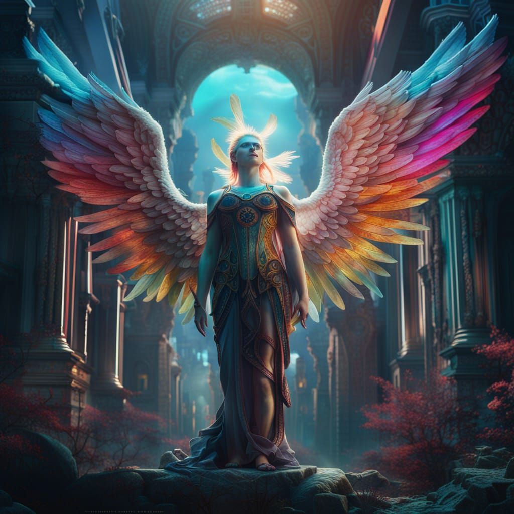 Epic Angelic Figures in Digital Matte Painting