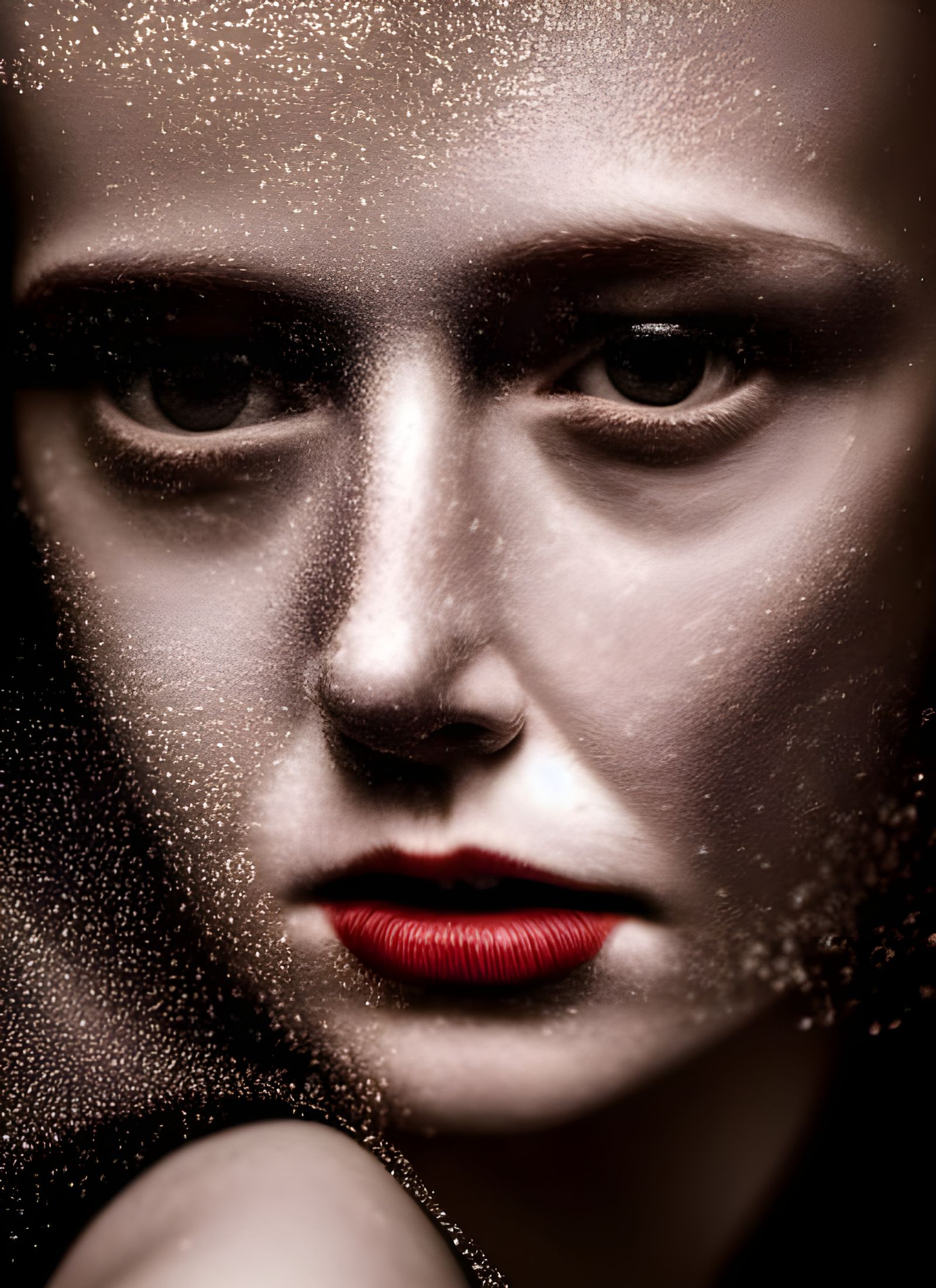 Dramatic Figure in Shadow: Hyperreal Photography