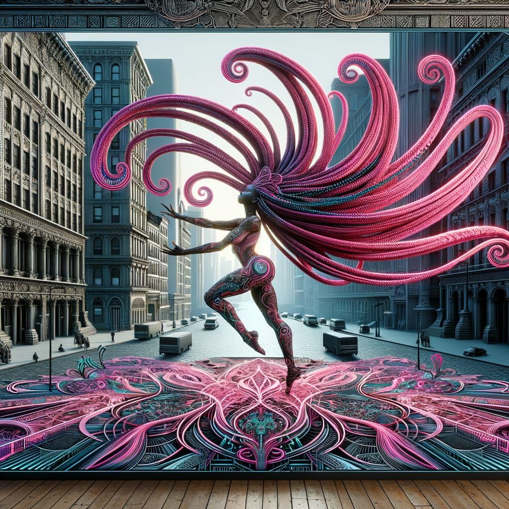 Afro-Caribbean Goddess in Art Deco Splendor