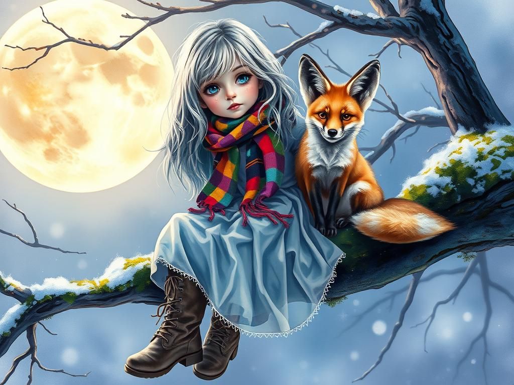 An ultrafine detailed painting of a little girl with messy s...