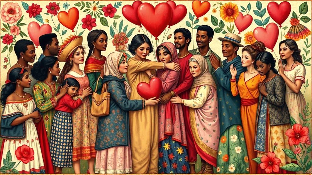 Multicultural Love Celebrated in Vibrant Patchwork