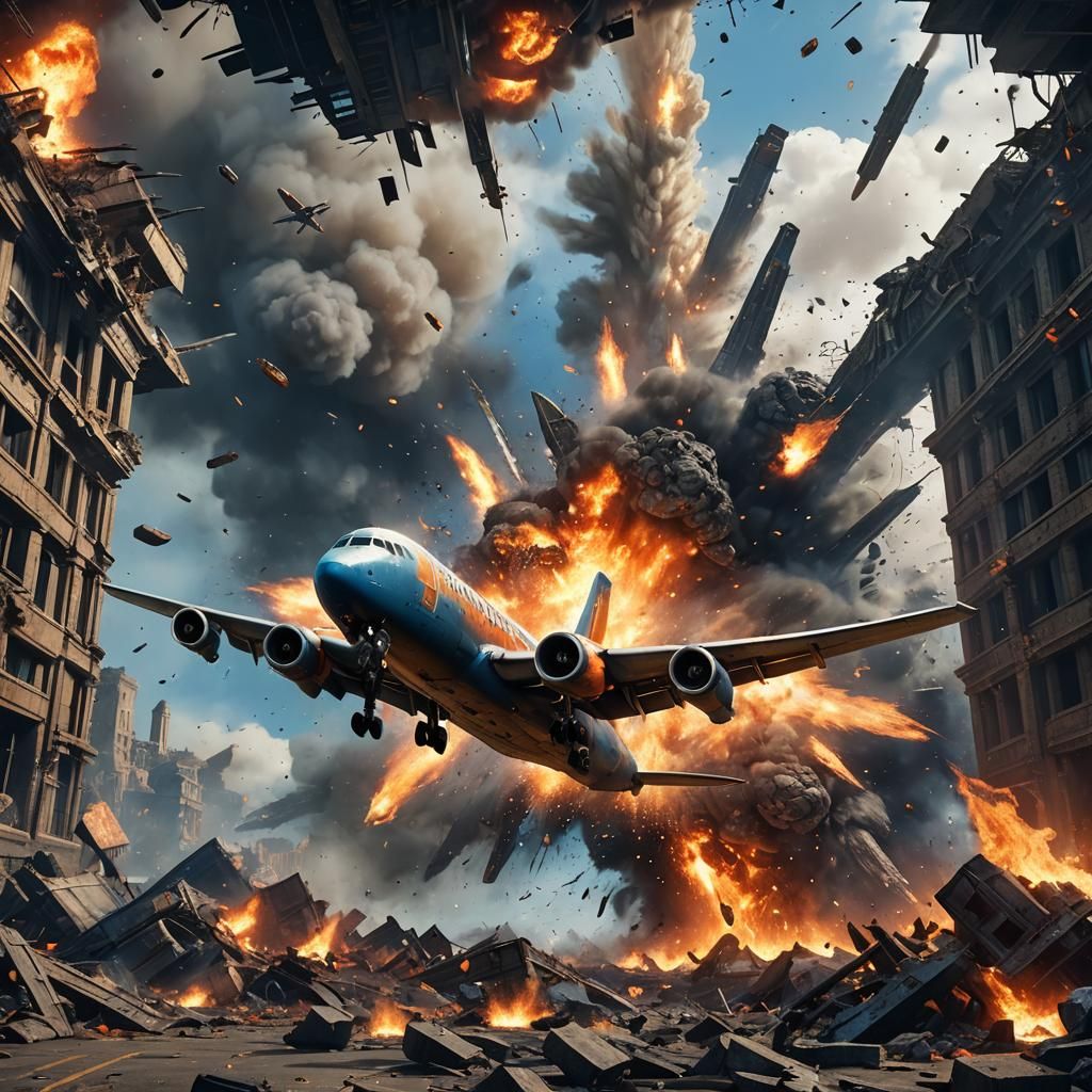 Exploding Plane: Dramatic Matte Painting in Unreal Engine