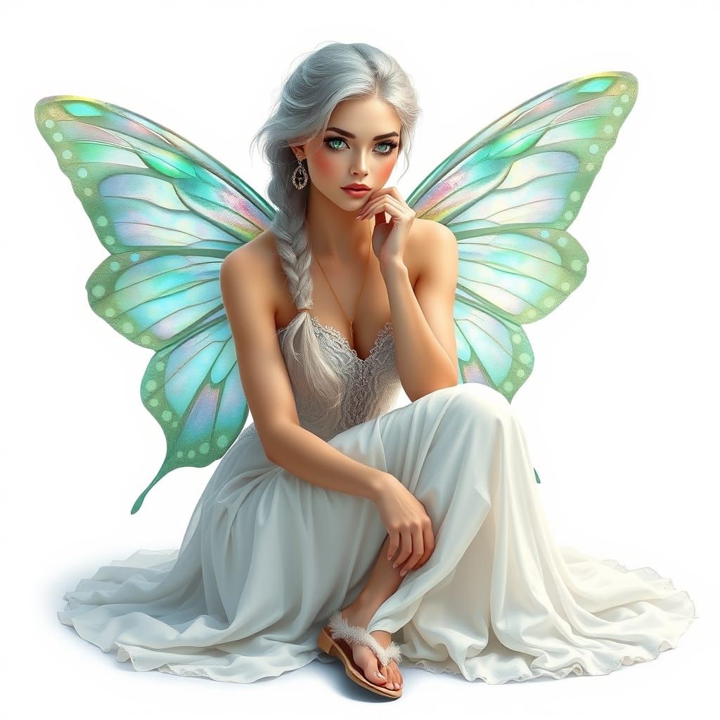 centered, beautiful woman, with big sparkling green eyes and...