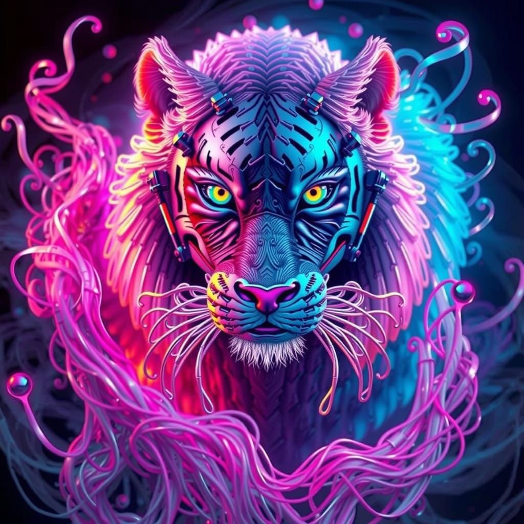 Rainbow Metallic Wire Sculptural Forms in 3D