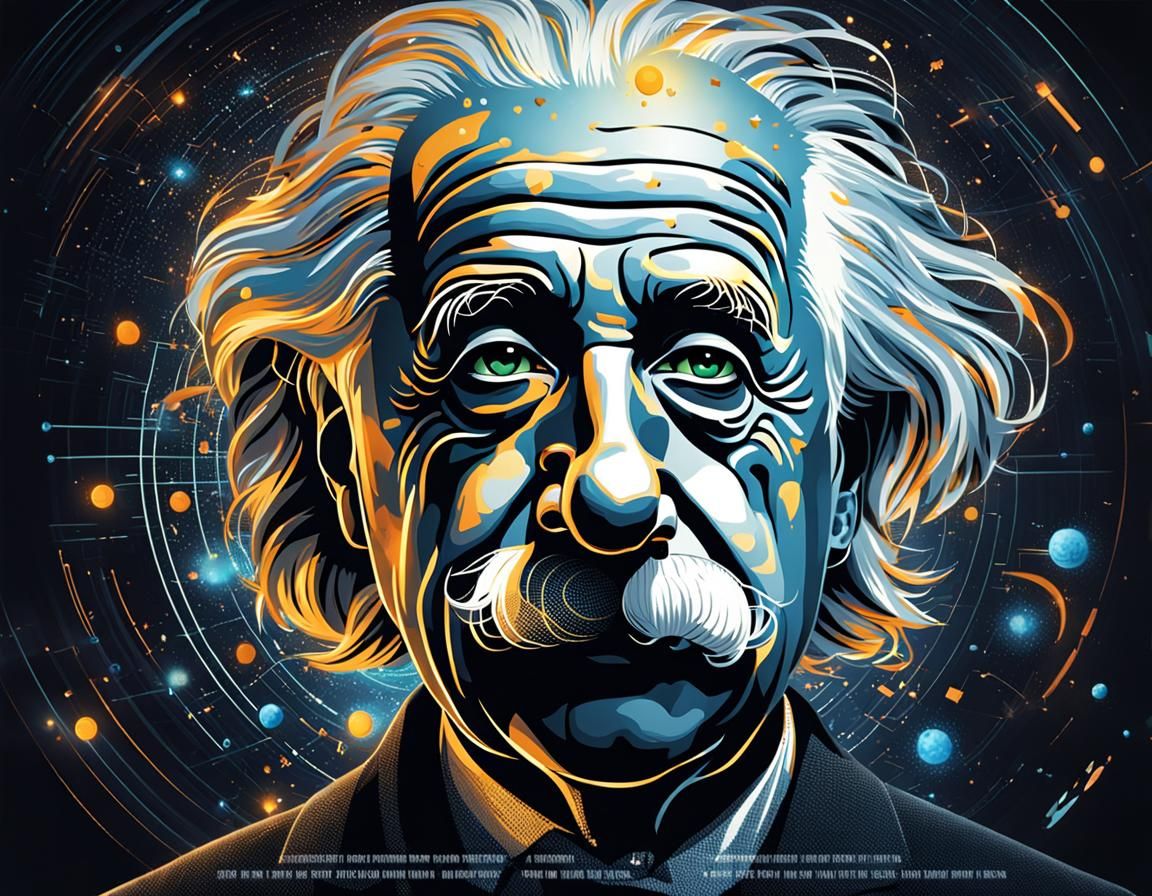 Einstein: E = mc2, the painting.