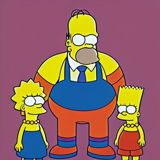The Simpsons in Pop Art Screen Print