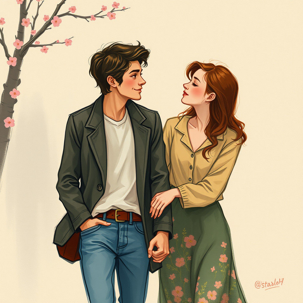 Love Blossoms: An Impressionistic and Dreamy Encounter