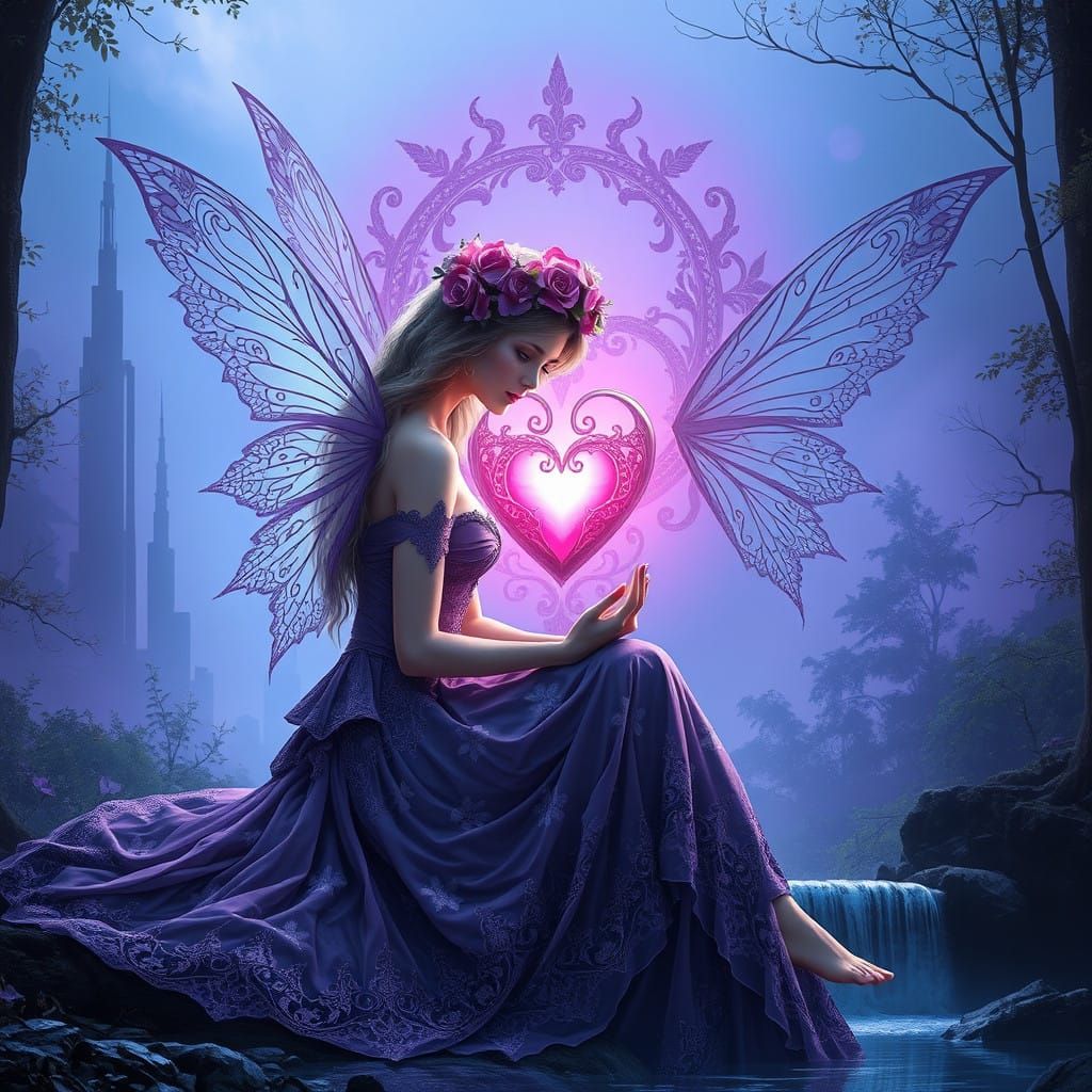 Enchanting Fairy in Mystical Landscape