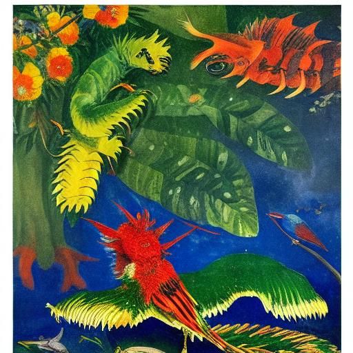 Mythical Singing Pet Creature: Expressionist Style