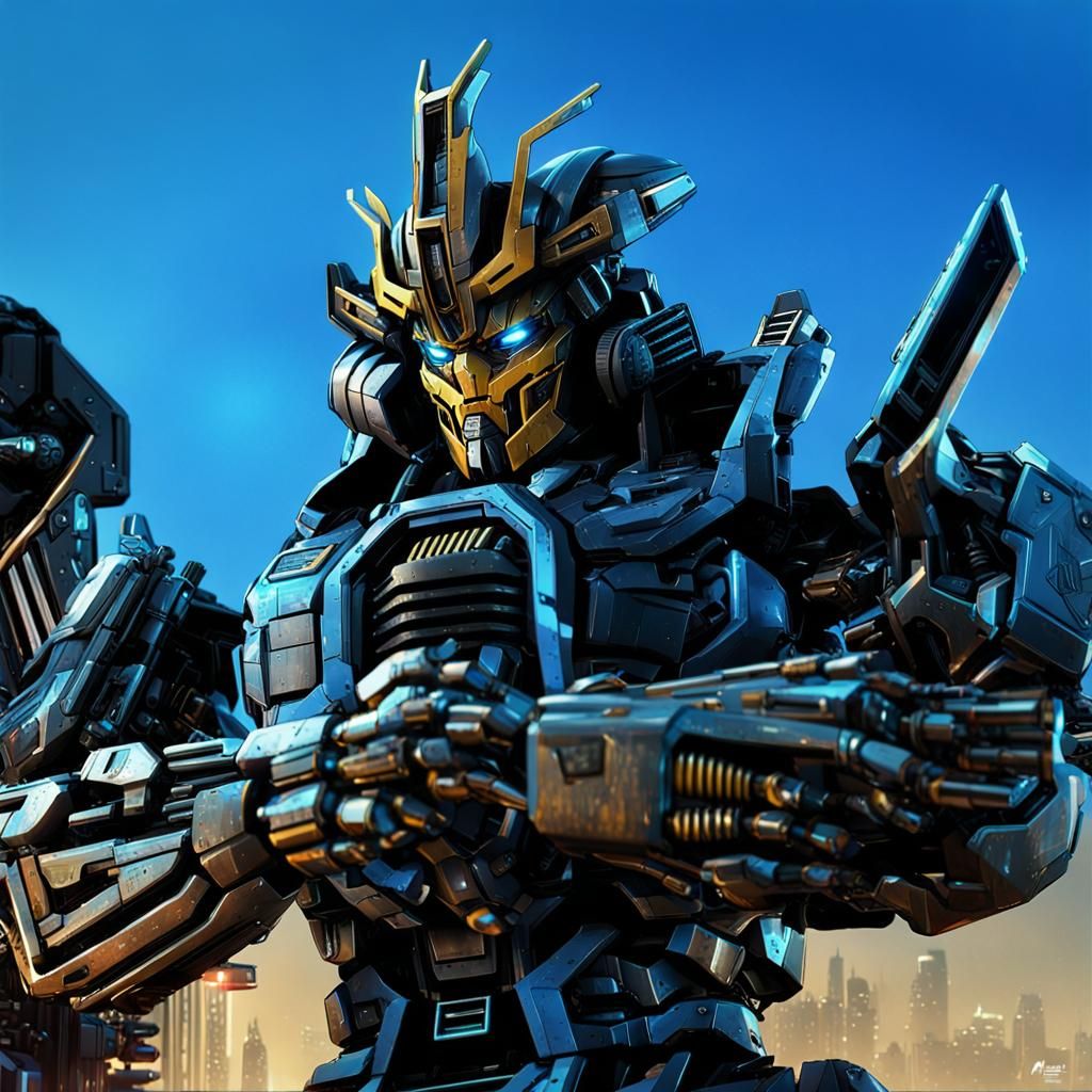 Cyberpunk Transformers: Anime-Inspired Sci-Fi Mech