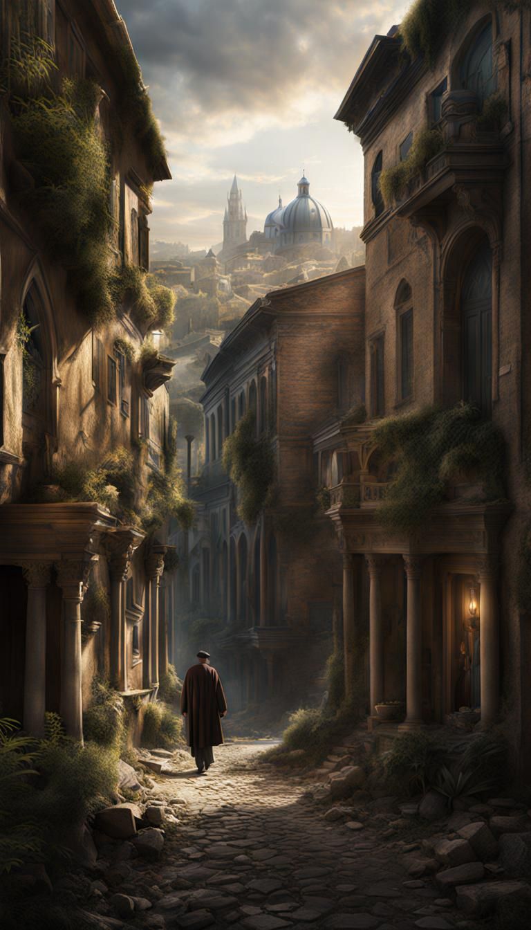 Detailed Matte Painting of the Prodigal Son