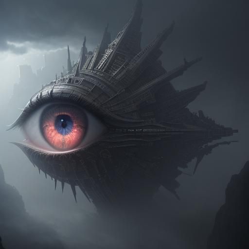 Dramatic Eye in the Sky Digital Matte Painting