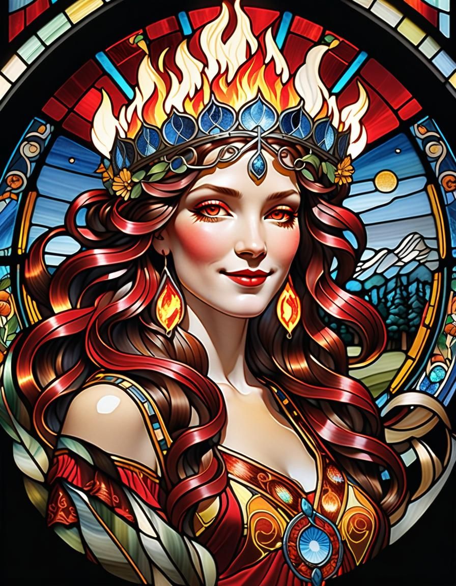 Hestia Stained Glass