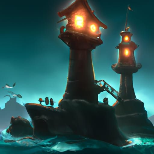 Fantastical Lighthouses in Detailed Matte Painting