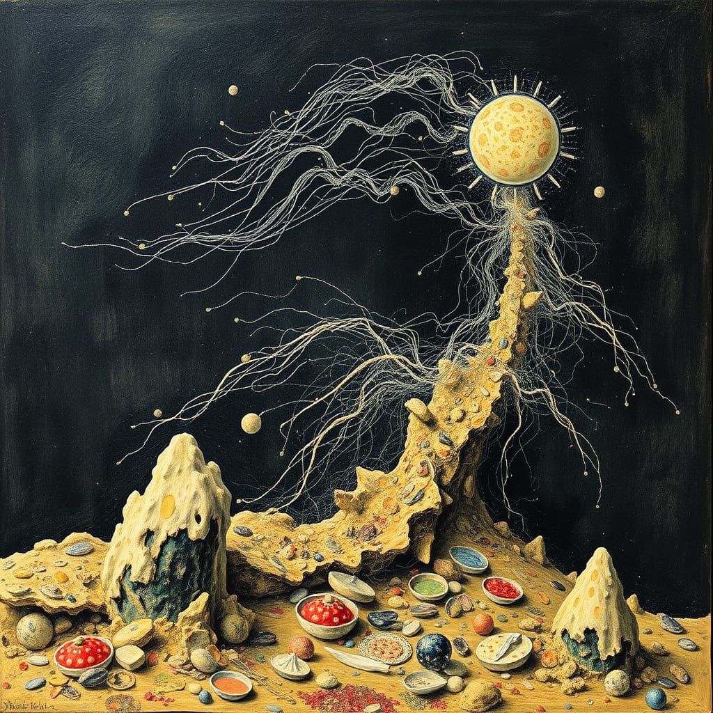 Surreal Winds in Hypercomplex Mixed Media Style