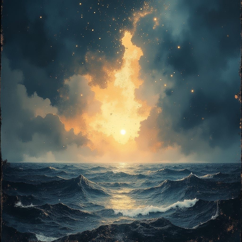 Hyperrealistic Ocean Album Cover Art