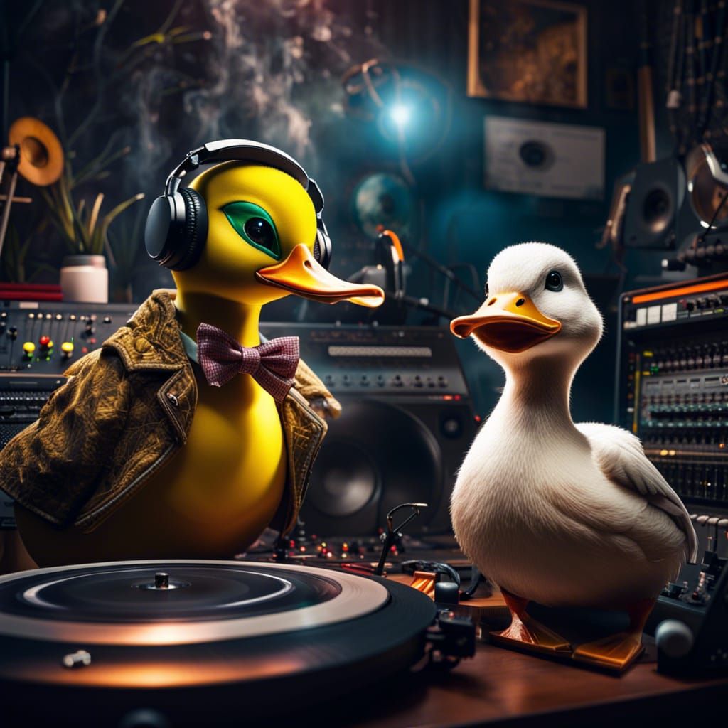 Duck DJ with Fairy Artist in Studio