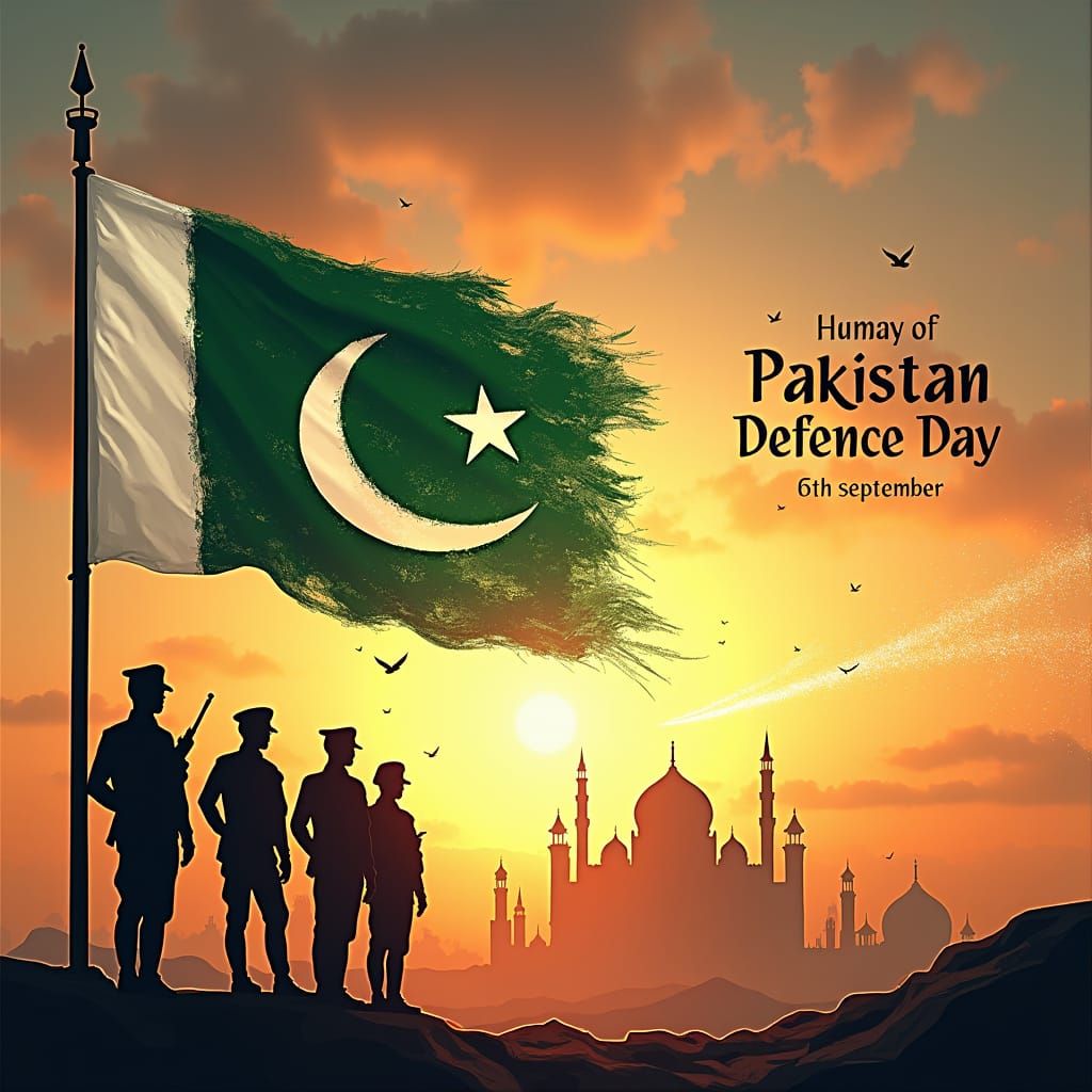 Pakistan Defense Day Celebration: Matte Painting Style