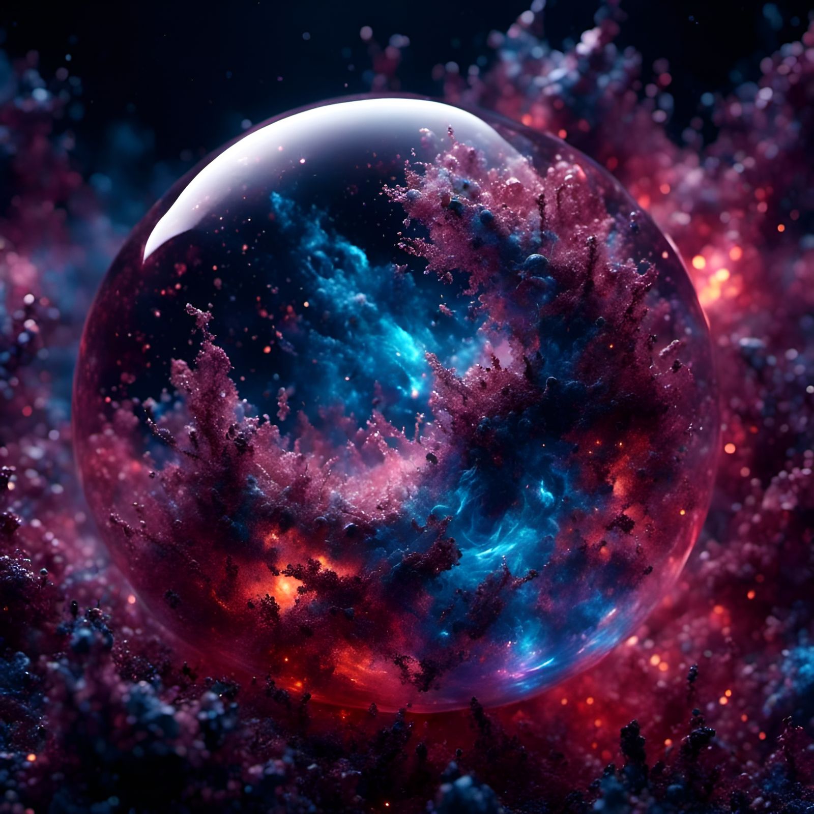 Bio-luminescent Crystal Nebula of Memories Photograph