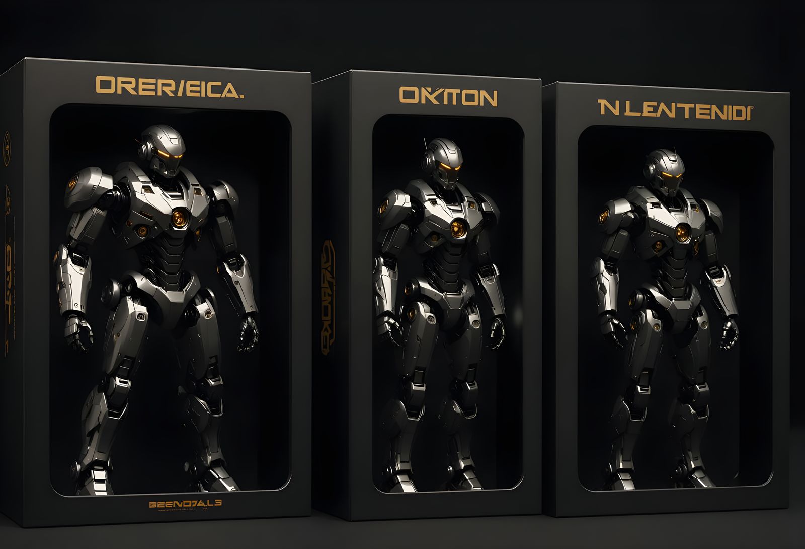 Polished Sci-Fi Action Figures in a Futuristic Metropolis