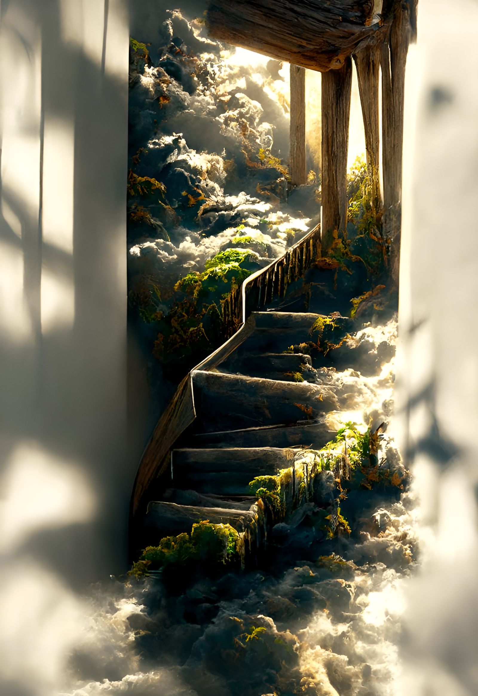 Stairway to Infinity: A Romantic Digital Painting