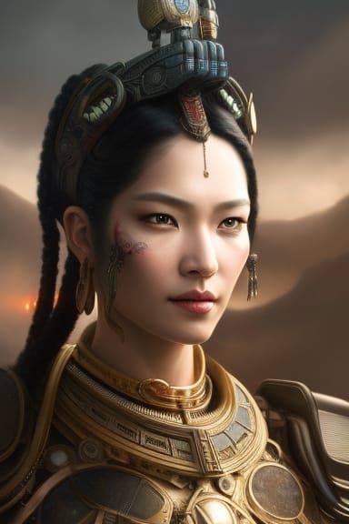 Kumiko fantasy Japanese warrior