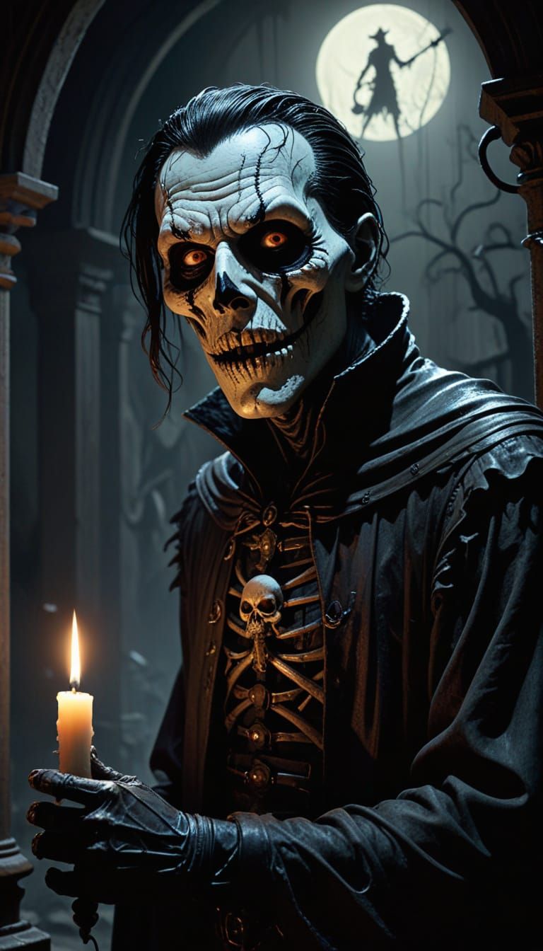 Sinister Dark Fantasy in Gothic Horror Style