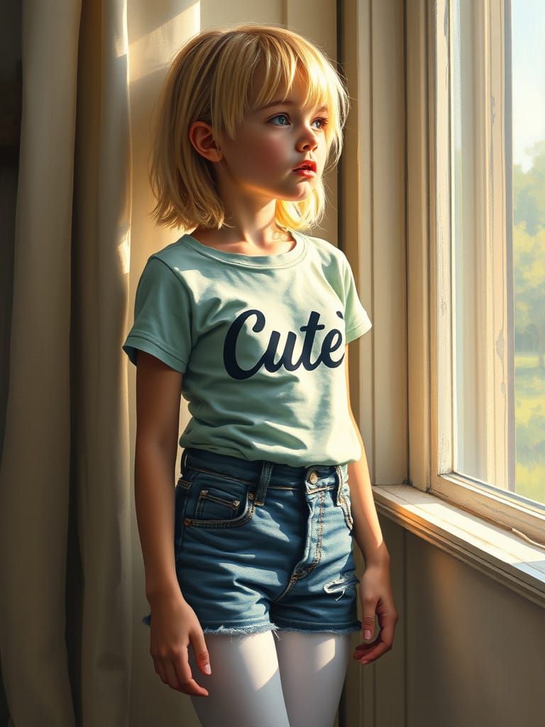 Longing Girl in Soft Light