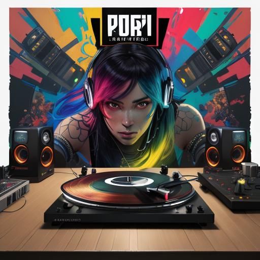 Vivid Collage of Music Equipment and Dancers