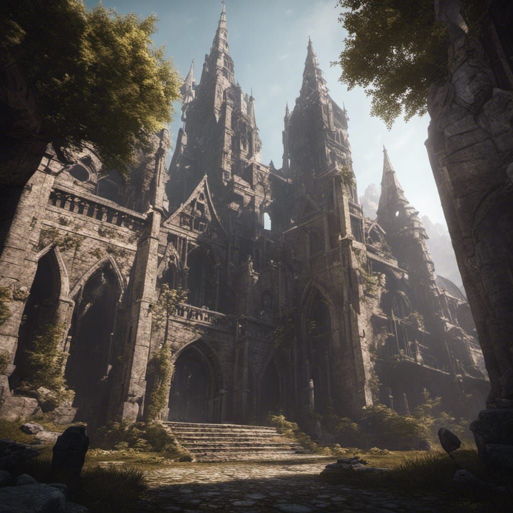 Gothic Citadel Rendered with Unreal Engine 5
