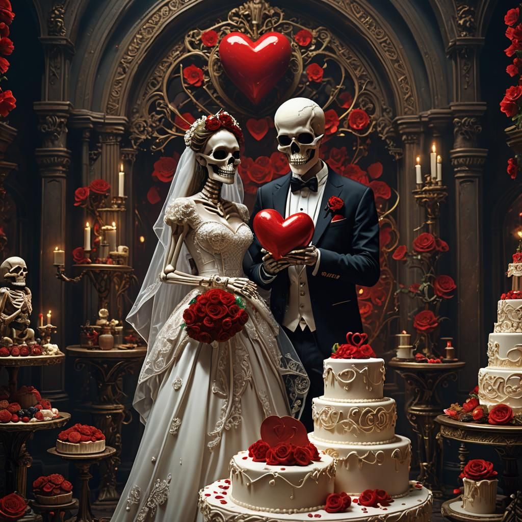 Skeleton Wedding: Dark Fantasy Concept Art