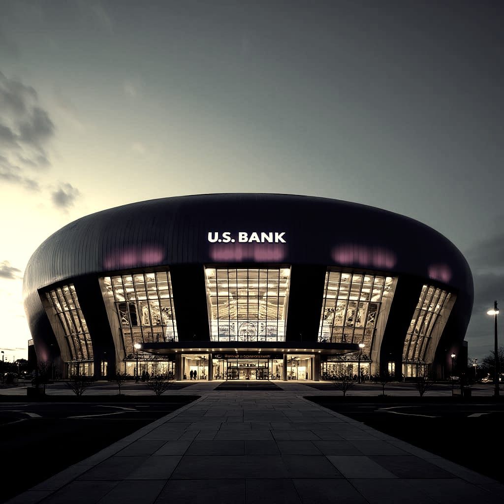 Modern NFL Stadium with a Distinctive Zinc Exterior