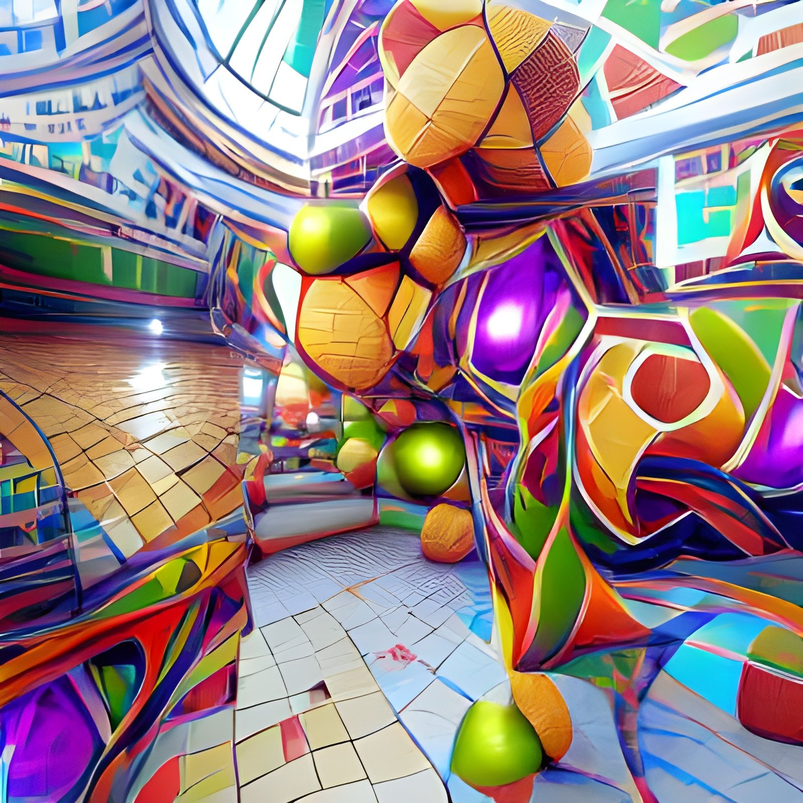 Colorful Geometric Active Intelligence in 8K Resolution