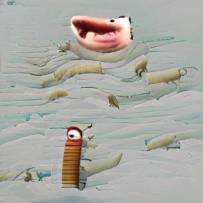 Cartoon Alaskan Bull Worm Illustration