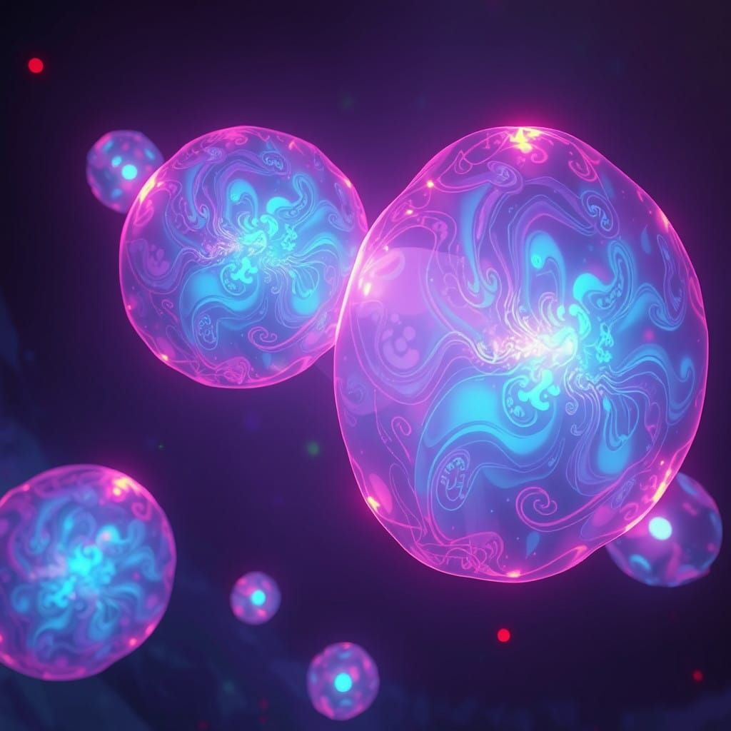 Otherworldly Holographic Landscapes in High-Contrast Colors