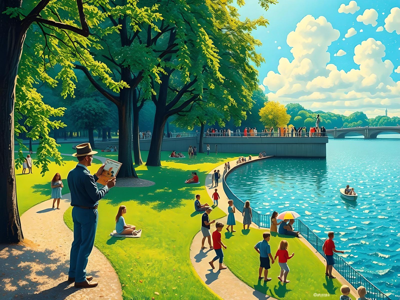 Pointillist Rendition: Sunday Afternoon on La Grande Jatte