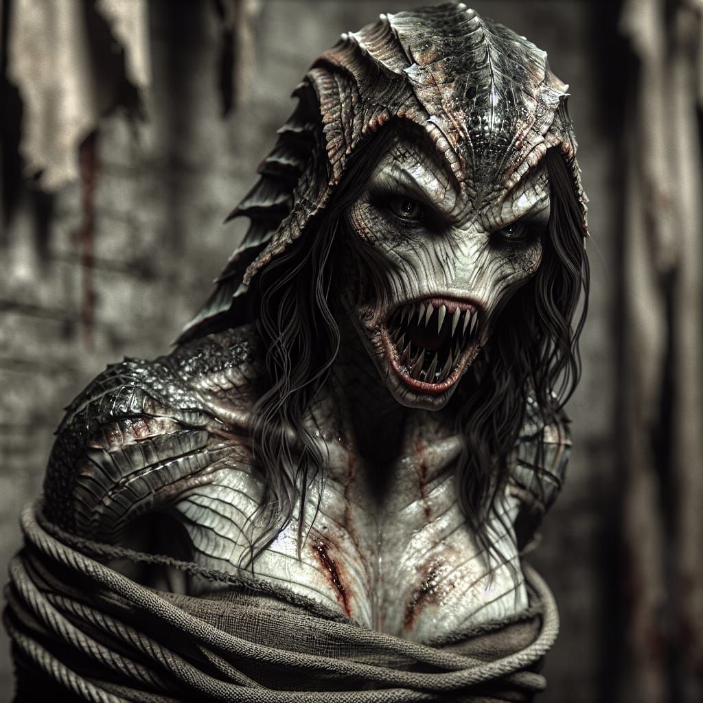 Terrifying Lizard-Shark Hybrid in Forsaken Warehouse