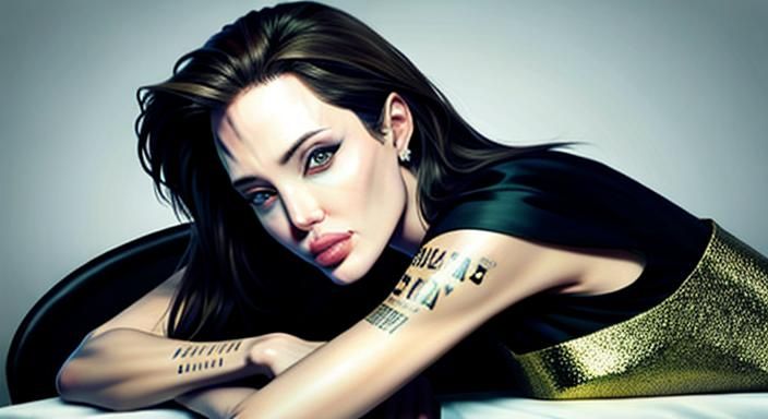 Realistic Portrait of Angelina Jolie