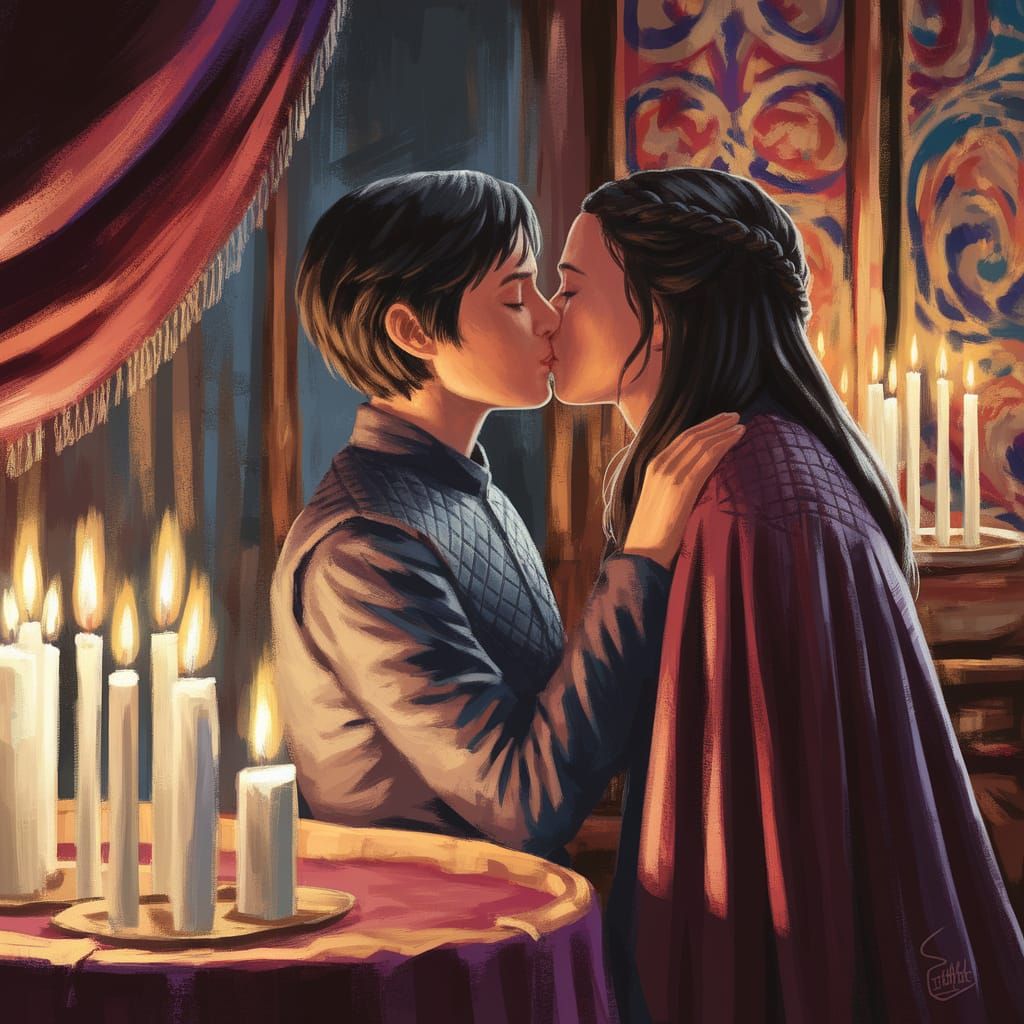 Romantic Kiss by Candlelight in Westeros