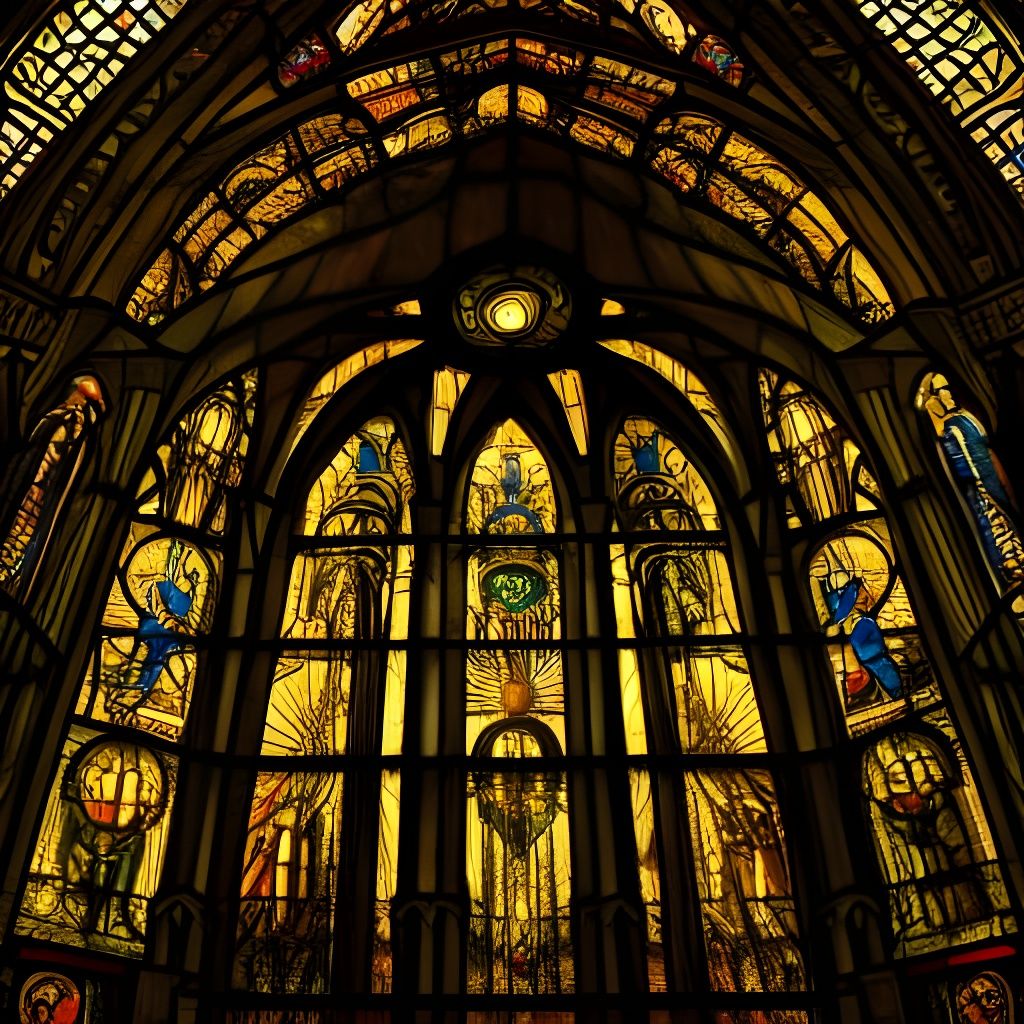 Stained Glass Sunrays in a Church: Digital Matte Painting