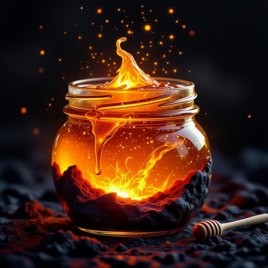 Magical Honey Jar with Erupting Volcano Effect