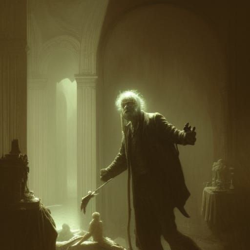 Terrifying Figure in Gothic Horror Style